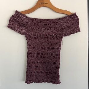 Off the Shoulder Purple Top